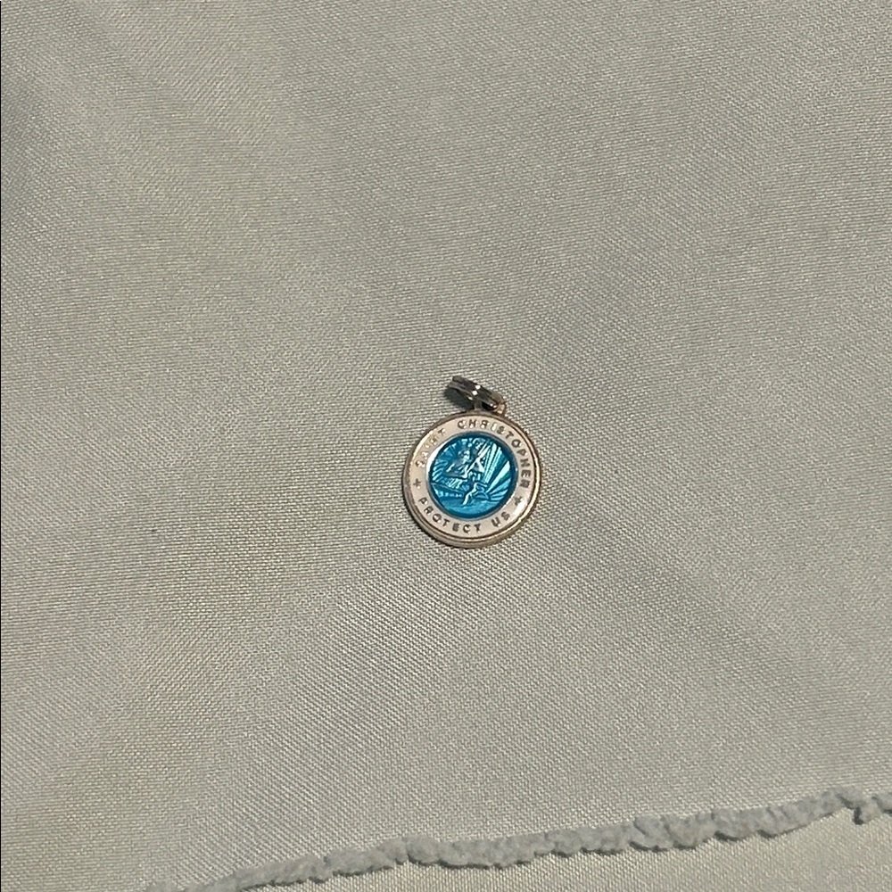Silver and Blue Pendant Necklace